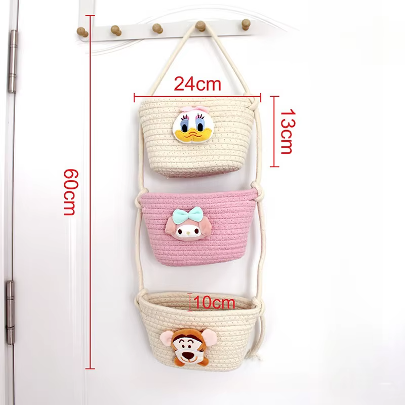 Навесной органайзер для детей | Плетеная корзина для хранения игрушек и аксессуаров, бежевая Каменец-Подольский - изображение 3