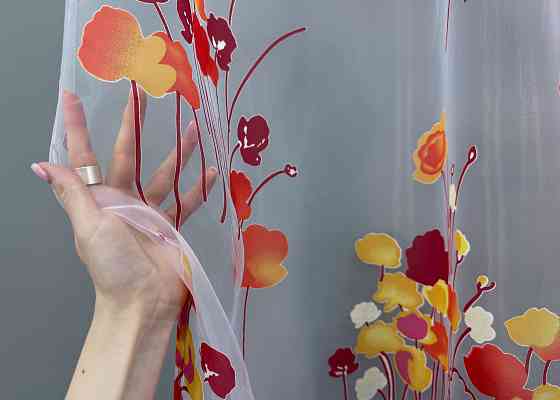 Тюль VR-Textil 759т Органза с принтом Разноцветный 400х270 см (42-0980) Киев