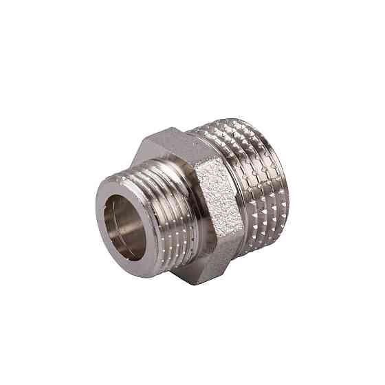 Ниппель редукционный 1/2″х3/8″НН никелированный под прокладку NN322G OPTIMUM Киев