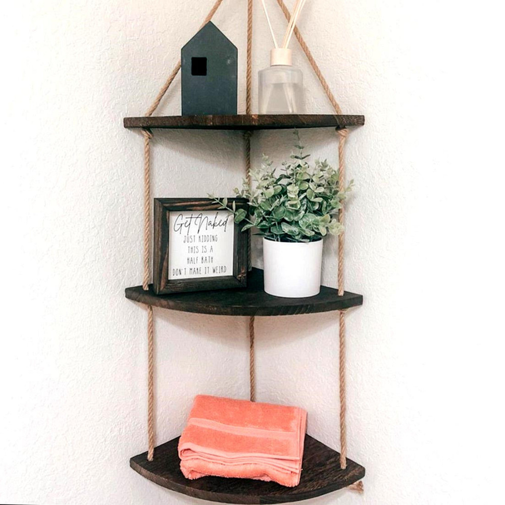 Угловая настенная полка 