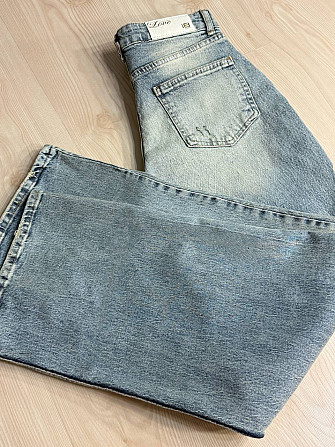 Джинси жіночі I8 51777 широкі скейтер baggy з потертостями блакитні , блакитний, 30, 30, 81 см, 114  Одеса - фото 6