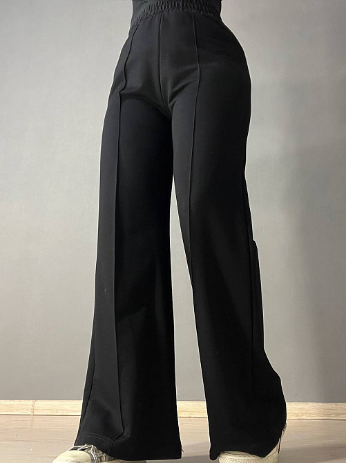 Брюки жіночі MY CITY 8286 палаццо-кльош з високою посадкою чорні, чорний, L Київ - фото 8