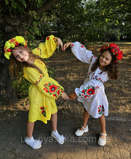Платье вышиванка бело-красное с маками для девочки Кривой Рог - изображение 5
