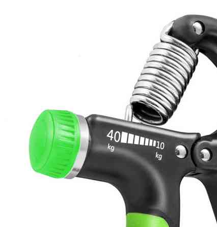 Еспандер кистьовий PowerPlay PP-4323 з регульованим навантаженням 10-40 кг. Strength Grip Чорно-зеле Кам'янське