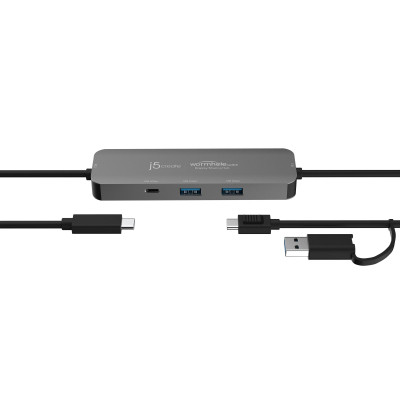 Концентратор J5create USB-C + USB A to 2xUSB + USB-C switch hub (JCH462-N) Винница - изображение 9