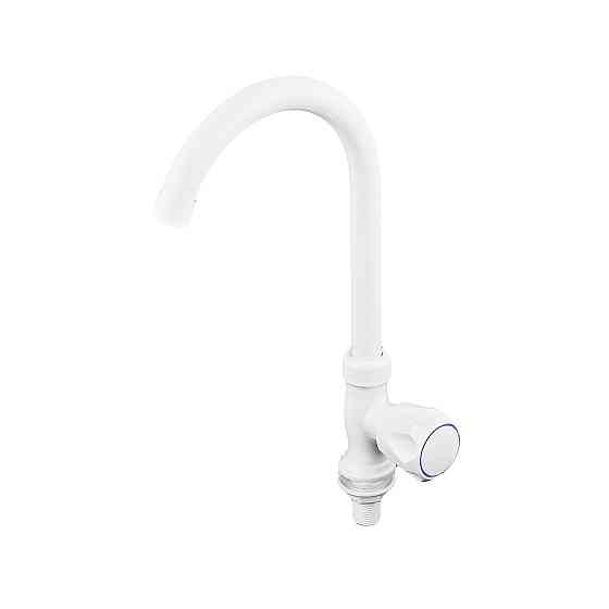 Кран для холодной воды Plamix Mono-005 White (PM0675) Киев