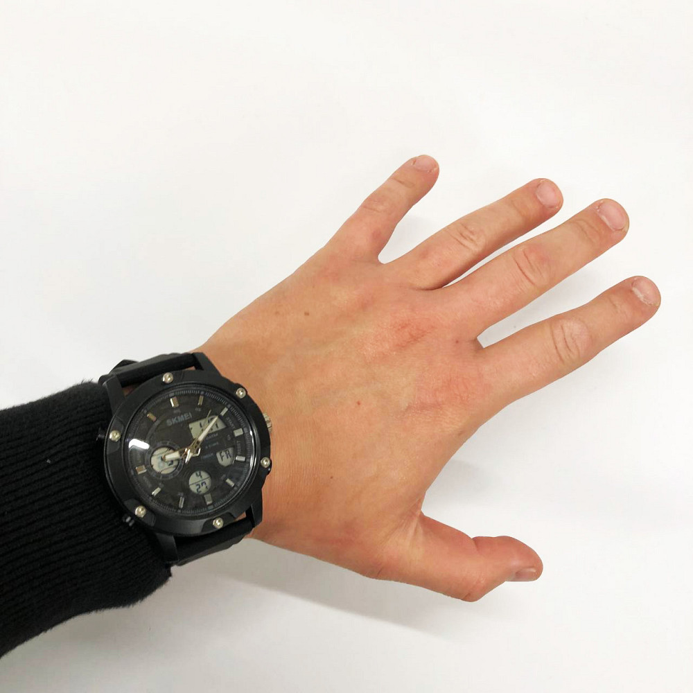 Водонепроницаемые часы с гарантией SKMEI 1757BKWT, Часы мужские спортивные с шагомером YR-35 Львов - изображение 3