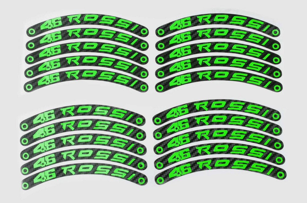 Наклейка на колесо декор 46 ROSSI, 20шт (зеленая) (#6059) Мукачево - изображение 1