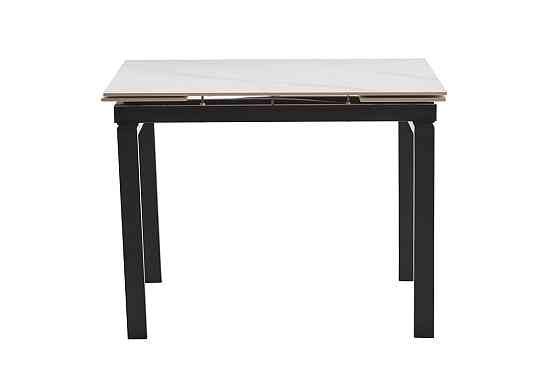 Стіл Оріон 100 (+25+25)*70, чорний/кераміка білий Київ
