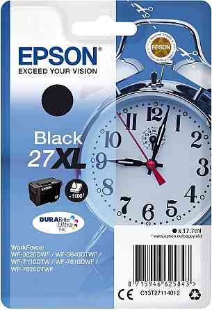 Картридж Epson 27XL Black C13T27114012 Черный DuraBrite Ultra XL High Yield 2200 стр. совместим для Киев