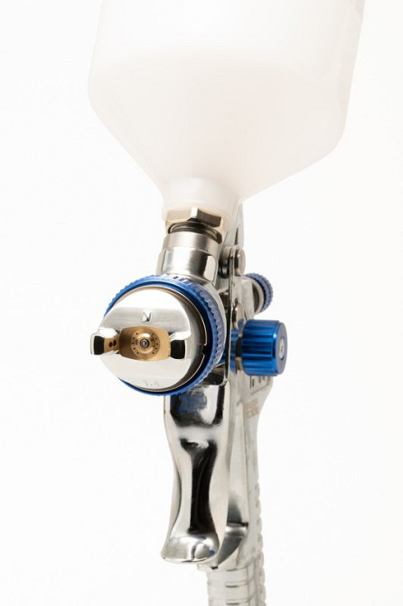 Фарбопульт пневматичний MASTERTOOL HVLP GLAZE ВПЛБ 600 мл Ø 1,4 мм круглий/плоский факел 150-220 л/хв 3-4 бар манометр 80-8910 Коломыя - изображение 2