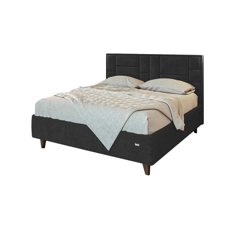 Ліжко TaurusDesign Gray VIP на ніжках з додатковою металевою цільнозварною рамою 140x190 темно-сірий Київ - фото 7