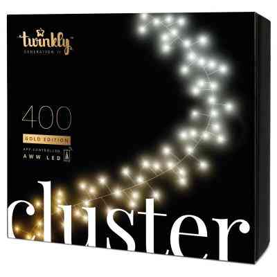 Гірлянда Twinkly Smart LED Cluster AWW, 400, BT+WiFi, Gen II, IP44 кабель чо (TWC400GOP-BEU) Вінниця