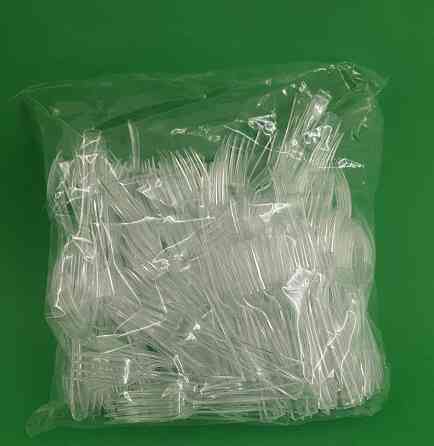 Вилка одноразова пластикова для фруктів Юніта Прозора (250 шт) Харків