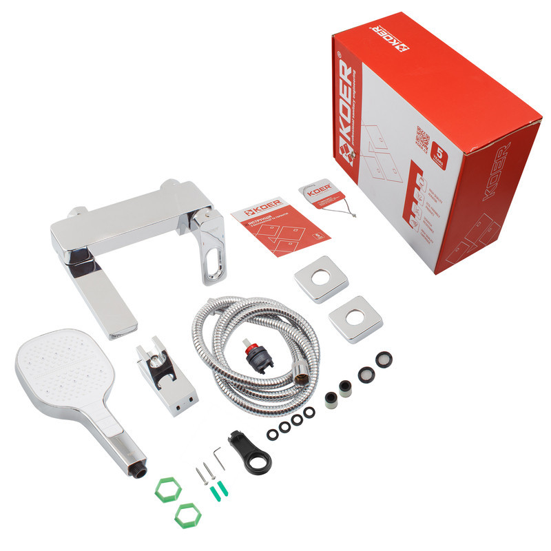 Змішувач для ванної Koer KB-41031-01 з коротким виливом KR5436 Харків - фото 3