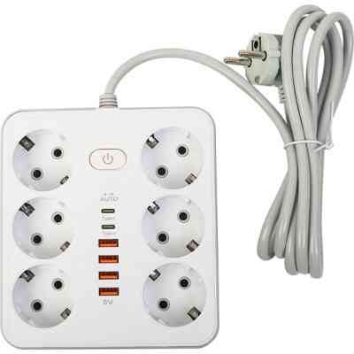 Сетевой фильтр питания XoKo XK-SP-6-4-2-WH Винница