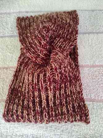 Повязка на голову женская теплая, вязаная топ Киев