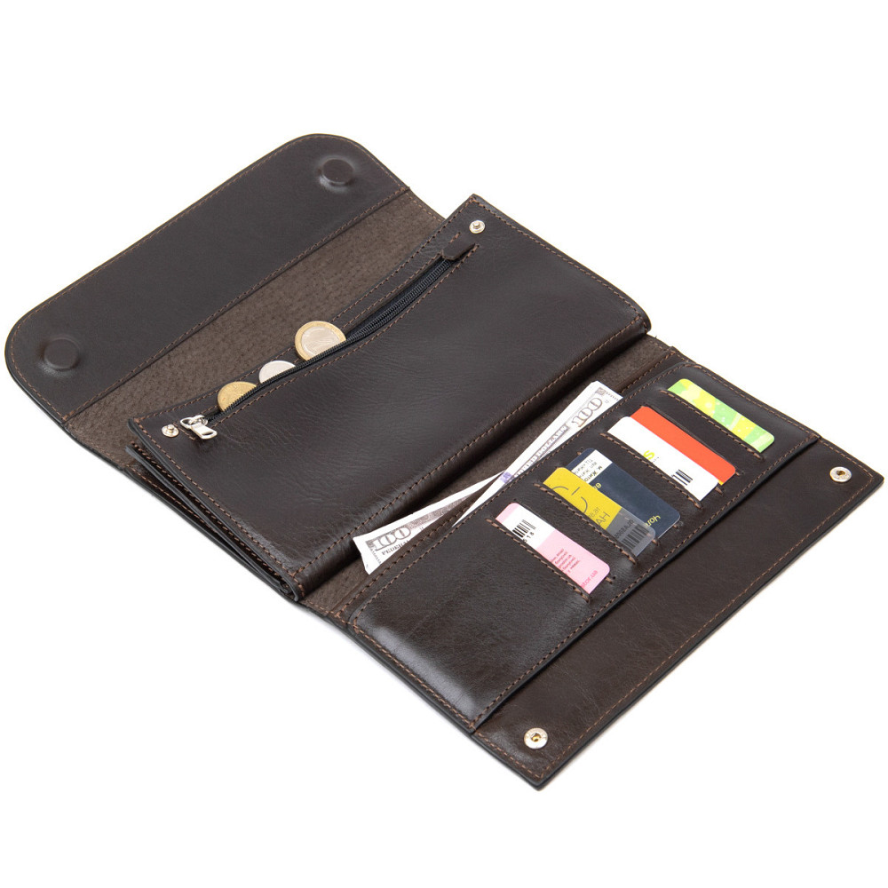 Мужской клатч из натуральной кожи Коричневый (GRANDE PELLE) Киев - изображение 9