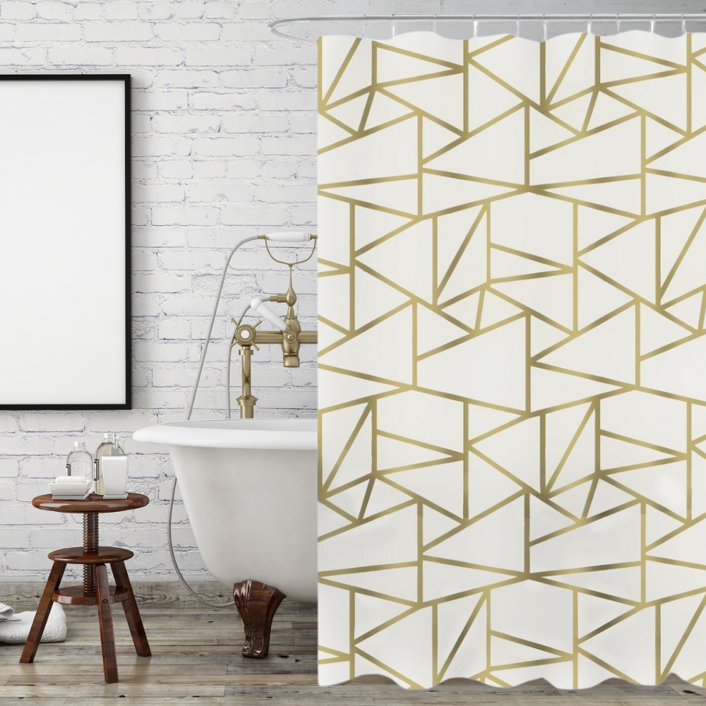 Штора для ванной и душа 180x180 см водоотталкивающая,шторка для душевой с пластиковыми крючками,прозрачная Каменец-Подольский - изображение 4