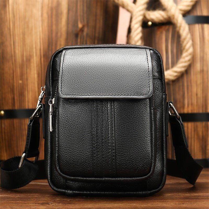 Сумка мужская кожаная Черная (Vintage) Киев - изображение 2