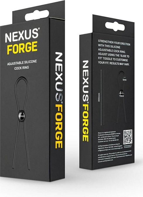 Ерекційне кільце-ласо Nexus FORGE, діаметр регулюється Sex Aura Київ - фото 7