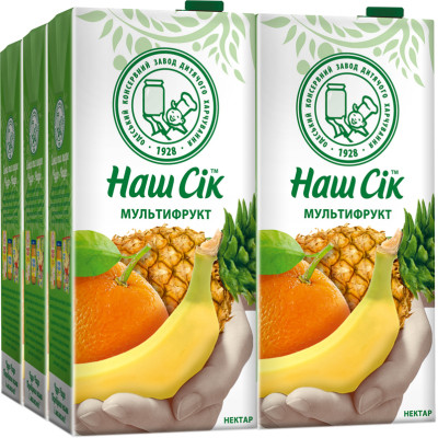 Сік Наш Сік Мультифруктовий 1.93 л (4820003689325) Вінниця - фото 1