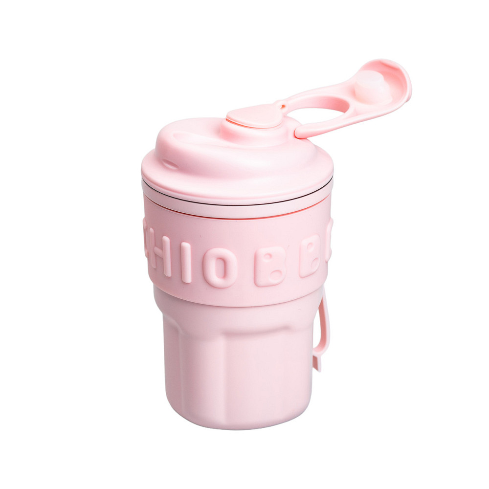 Yiwu Термочашка Chiobbe з трубочкою та ремінцем 450 мл рожева HP-14-18P Киев - изображение 2