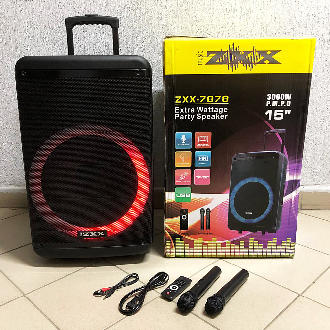Акустична система для свят ZXX-7878, Bluetooth колонка для гарної музики, Музичну колонку з мікрофоном HS-54 Київ - фото 4