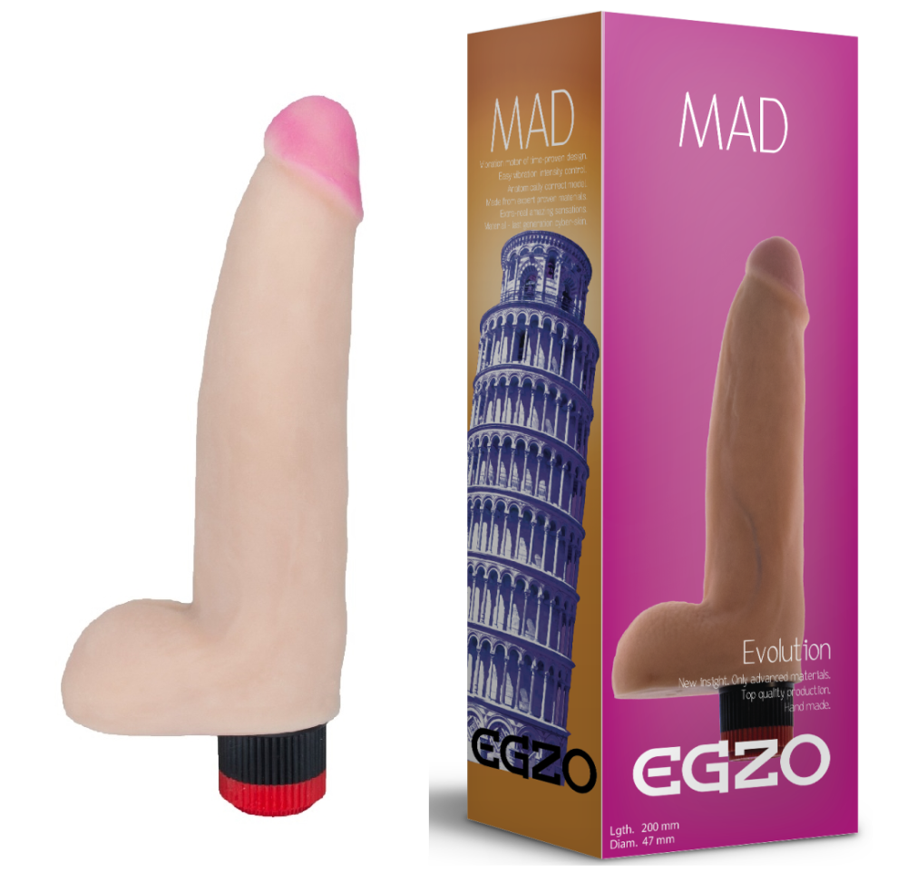 Вібратор EGZO Ciberskin V002 ( 20 см х 4,7 см ) Sex Aura Київ - фото 1
