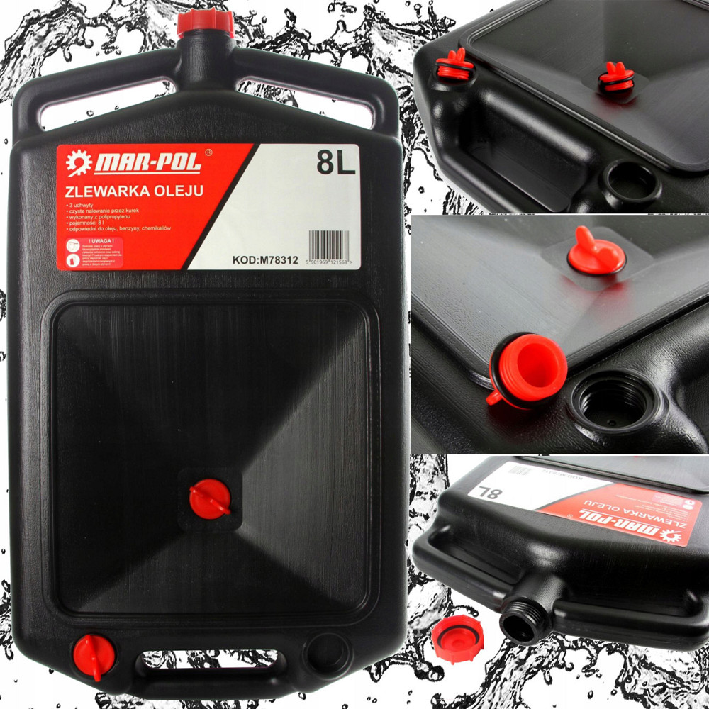 Каністра 8 літрів для зливу автомобільної олії ,антифризу ,оливи Mar-Pol (M78312) Нововолинськ - фото 1