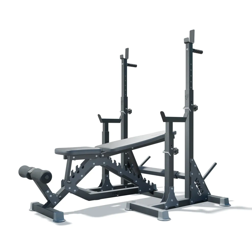 Лавка регульована для жиму WCG Defender + Стійки під присяд зі страховкою Bugai Pro Київ - фото 1