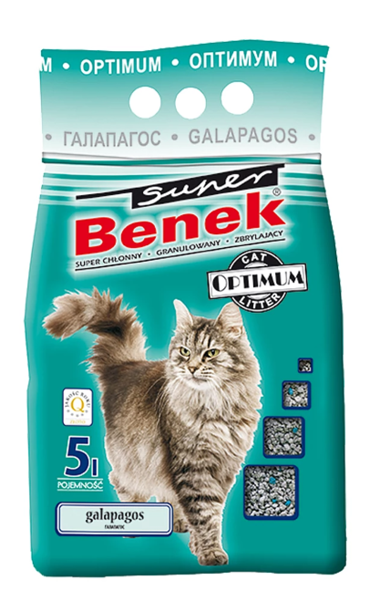 Наполнитель бентонитовый Супер Бенек Super Benek Optimum для кошачьих туалетов галапагосы (большой), 5 л Винница - изображение 1