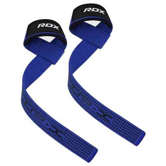 Лямки для тяги RDX S4 Gym Cotton Gel Straps Blue Plus Каменское