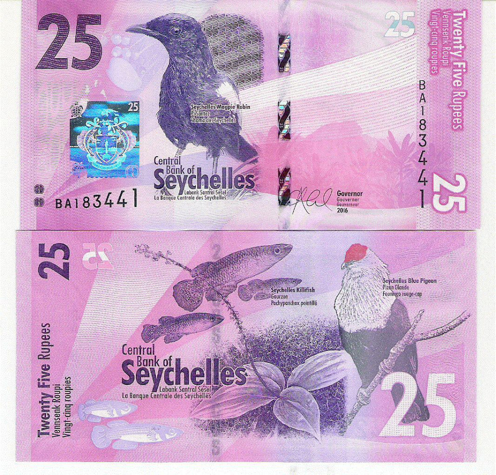 Сейшельские острова ( Сейшелы ) 25 рупий 2016 UNC Полтава - изображение 1