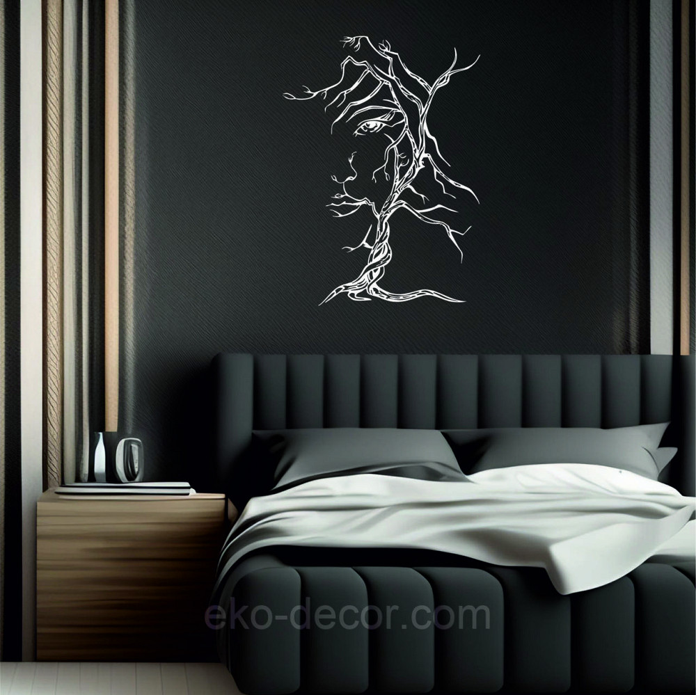 Декоративне настінне Панно «Дерево обличчя» Декор на стіну 110*80 см, Білий Київ - фото 9