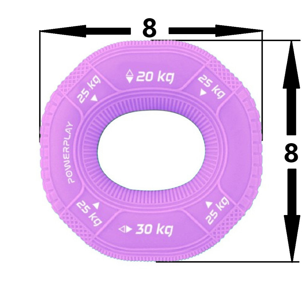 Еспандер кистьовий силіконовий PowerPlay PP-4331 Hand Grip Medium 20-25-30 кг. Фіолетовий Київ - фото 10