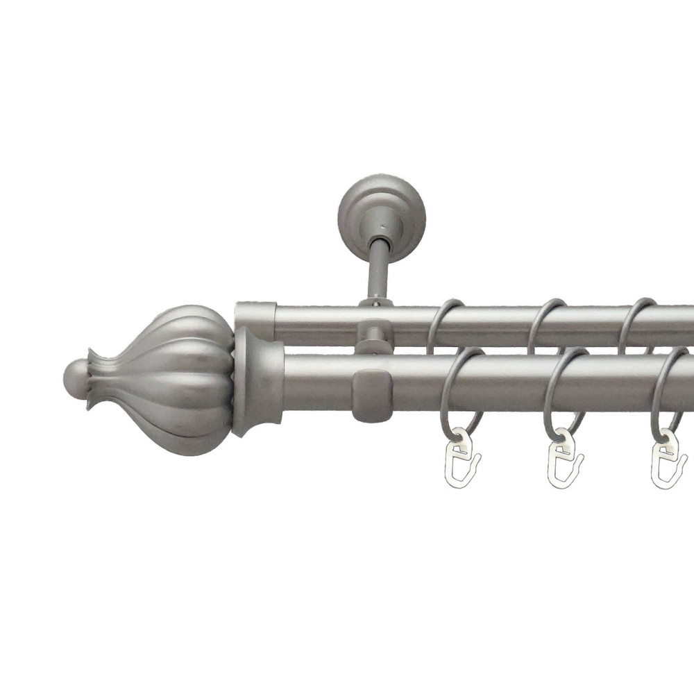 Карниз Orvit Таджа металевий дворядний відкритий Сатин 25\19 мм 160 см (00-00011131) Львів - фото 1