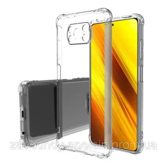 Xiaomi Poco X3 прозрачный чехол (Защита камеры+углы) Одесса - изображение 1