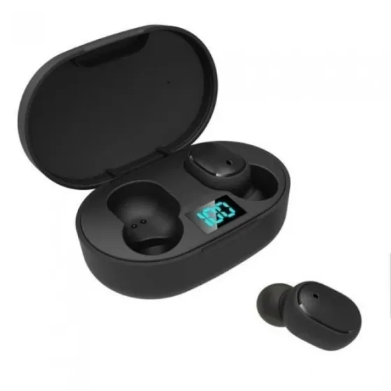 Бездротові Навушники E6S з Led Дисплеєм Bluetooth 5.1 Чорні Запоріжжя