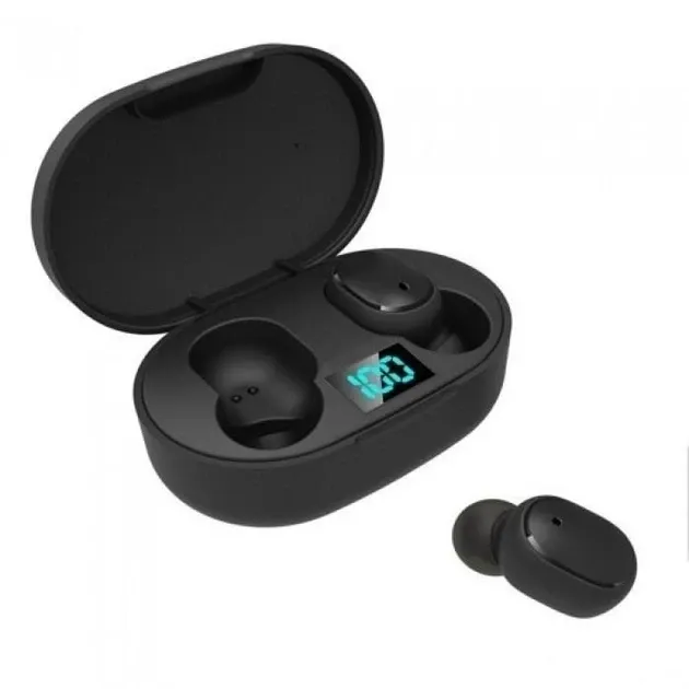 Бездротові Навушники E6S з Led Дисплеєм Bluetooth 5.1 Чорні Запоріжжя - фото 2