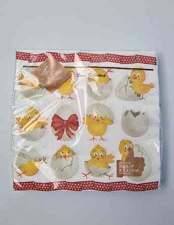 Салфетки бумажнае пасхальнае (ЗЗхЗЗ, 18шт)