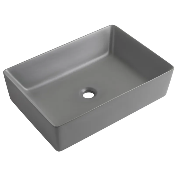 Раковина накладна Mixxus Premium QUADRO-0108 GRAY 550x390x145mm   ( MP6652 ) 30190 Харків