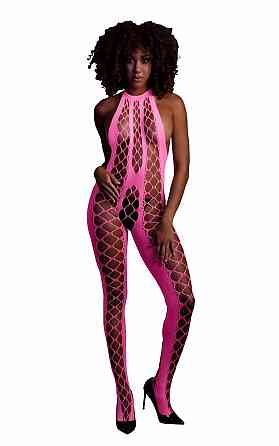 Бодістокінг - Ouch! Bodystocking With Halterneck Pink, XS/XL Sex Aura Київ