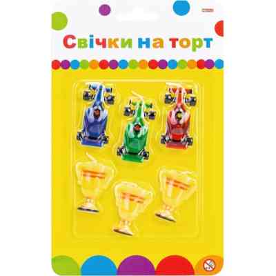 Свічка Maxi Гонки 6 шт на торт (MX624021) Вінниця