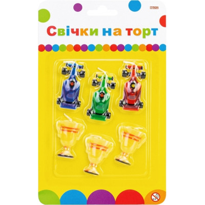 Свічка Maxi Гонки 6 шт на торт (MX624021) Вінниця - фото 1