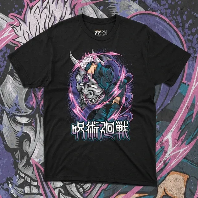 Футболка чоловіча з  принтом Магическая битва Сатору Годжо Розмір 48 Anime0137 Дніпро - фото 1