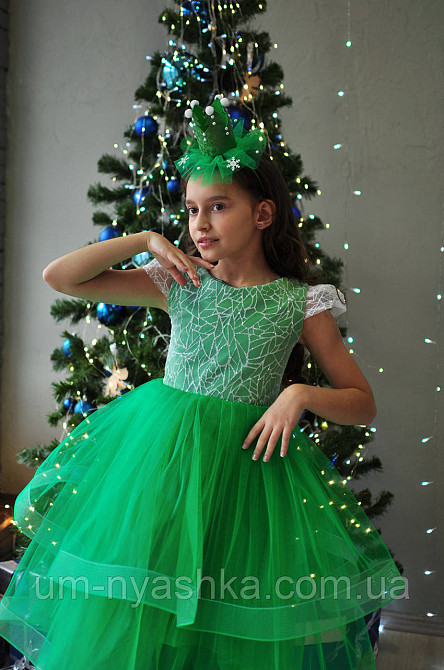 Пышное зеленое платье для девочки Елочка, Капуста, Лягушка Кривой Рог - изображение 5
