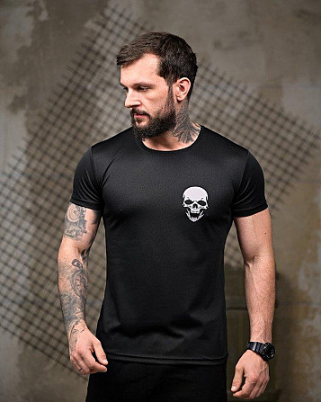 Тактична потовідвідна футболка Король посадки black ПП7846 Київ - фото 2