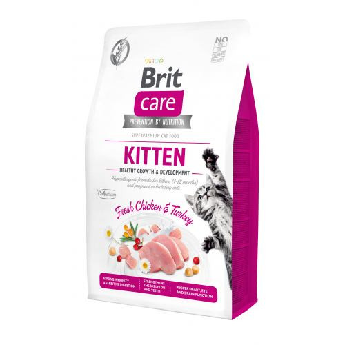 Корм сухий Brit Care Cat Grain Free Kitten Healthy Growth and Development для кошенят для здорового зростання та розвитку 2 Киев - изображение 1