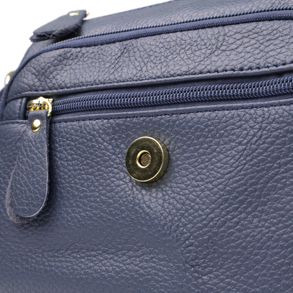 Сумка из натуральной кожи для женщин Vintage 22971 Синий Киев - изображение 7